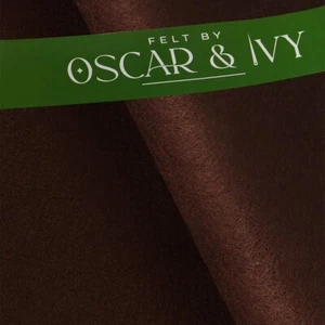Handicraft Wool/Viscose Felt Fabric Material - Brown - Felt by Oscar & Ivy - Picture 1 of 3