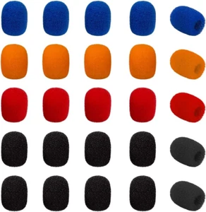 24 Pcs Mini Microphone Covers for Headset Lavalier Mic Foam Windscreen Mic Cover - Picture 1 of 9