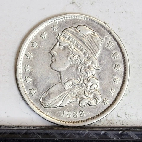 1833 Bust Quarter - AU Details (#42977) Cover