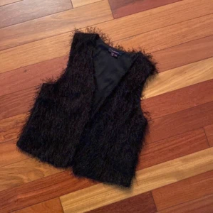 Girl's Black Vest furry size 14 Monster High Emo - Picture 1 of 6