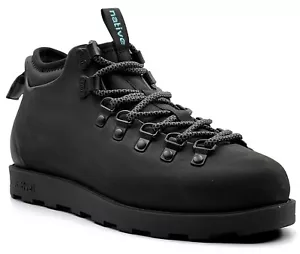 NATIVE FITZSIMMONS MENS WALKING BOOTS ANKLE WATERPROOF CASUAL BOOTS NERO - Imagen 1 de 7