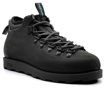 NATIVE FITZSIMMONS MENS WALKING BOOTS ANKLE WATERPROOF CASUAL BOOTS NERO - Imagen 1 de 4