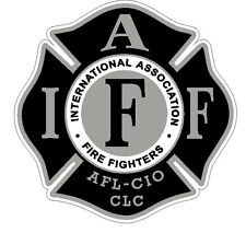 4" IAFF Decal Black and Silver Exterior Mount Please Read Auction