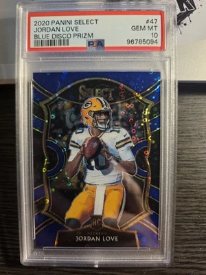 Panini Select Jordan Love RC 2020 Blue Disco Prizm 1/25 PSA 10 GO PACK GO!! Foto 1 de 4