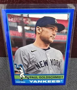 2025 Topps Heritage Blue Border #382 Paul Goldschmidt - Picture 1 of 2