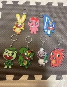 Happy Tree Friends keychain Set of 7 2005 Complete Set Vintage Rare USED - Picture 1 of 2