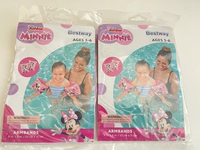 Bestway Disney Junior Minnie Mouse Armbands 9x6 in inflatable Floaties 2 pairs - Image 1 of 4