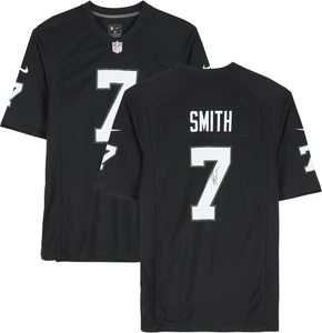 Geno Smith Las Vegas Raiders Autographed Nike Black Game Jersey - Picture 1 of 5