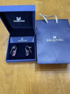 Swarovski Pink Crystal Hook Earrings, Elegant Jewelry, - Picture 1 of 4
