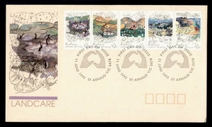 DR WHO 1992 AUSTRALIA FDC LANDCARE CACHET STRIP m21984 - Picture 1 of 2