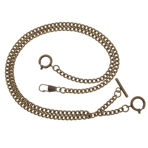 2 unidades reloj de bolsillo cadena hombre cartera para hombre cadenas bronce vintage - Imagen 1 de 12