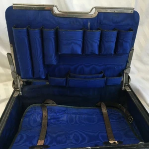 Leather Medical Traveling Doctor Bag Oddity Dentist Medicine Blk Antique Vintage - Picture 1 of 20