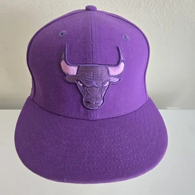 New Era 59FIFTY NBA Chicago Bulls All Purple Fitted Hat Size 7 - Image 1 of 4