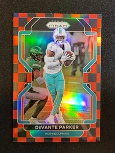 2021 Panini Prizm DEVANTE PARKER #104 RED &BLACK  Prizm CHECKERBOARD DOLPHINS - Picture 1 of 2