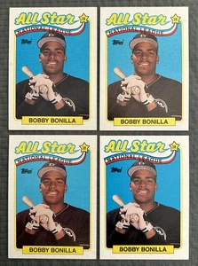 Bobby Bonilla 4 Card Lot, All-Star Topps 1988 #388, Pittsburgh Pirates - Picture 1 of 6
