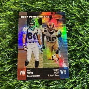 2001 BOWMANS BEST #93 SMITH/HOLT BEST PERFORMERS INSERT NM-MT FOOTBALL CARD F2 - Picture 1 of 2