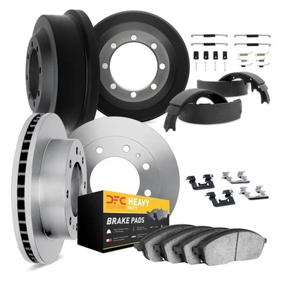 For Dodge D200 75-77 DFC Plain Front & Rear Brake Kit w Heavy Duty Brake Pads Foto 1 de 3
