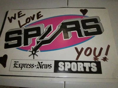 POSTER San Antonio Spurs 1999 S.A. Express News Insert Parade Fan Sign Duncan - Image 1 of 4