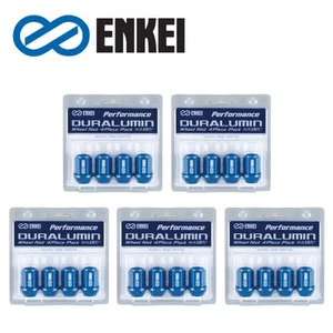 20pcs ENKEI Genuine Duralumin Wheel Lug Nut Set (No Lock) 19HEX 12x1.25 Blue - Picture 1 of 5