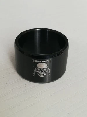 Titanium Men’s Black Stainless Steel Megadeth  Biker Ring New. - Image 1 of 4