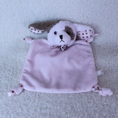 MANTA DE SEGURIDAD LOVEY PUPPY perro Bearington rosa felpa 6,5" x 6,5" Wee Wiggles Foto 1 de 4