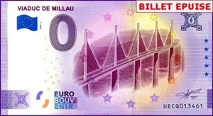 UECQ / VIADUC DE MILLAU / BILLET 0 € / NULL EURO-SCHEIN / 0 € 2020-2 - Picture 1 of 1