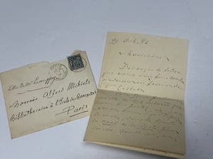 Felix Le Cooppey handgeschriebener signierter Brief 1884 - Bild 1 von 5