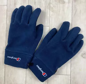 BERGHAUS Spectrum Polartec Fleece Gloves S/M Blue Men Women Walking Hiking - Picture 1 of 8