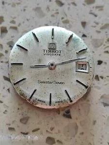 Tissot 782-1 Visodate Seastar seven Incomplete Movement -For parts Used - Picture 1 of 4
