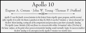 Apollo 10 Cernan Young Stafford Custom Laser Engraved Plaque FREE SHIP - Picture 1 of 1