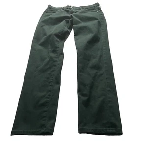 Pantalones de mezclilla Adriano Goldschmied AG 28 verdes al tobillo Stevie ajustados rectos elásticos - Imagen 1 de 13