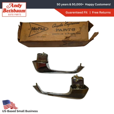 Manija de puerta exterior izquierda/derecha Dodge A 60-71 con botón cromado NOS 2081335 Foto 1 de 4