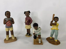 Vintage African-American￼ Resin Sports Figurines Basketball, Cheerleader etc. .