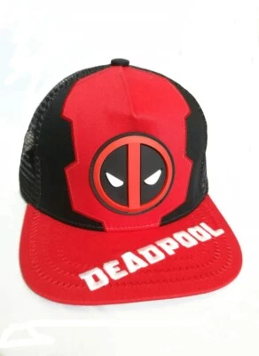 MARVEL Deadpool Hat Cap Mens Boys Snapback Comics Superhero Avengers Gaming AUS - image 1 of 4
