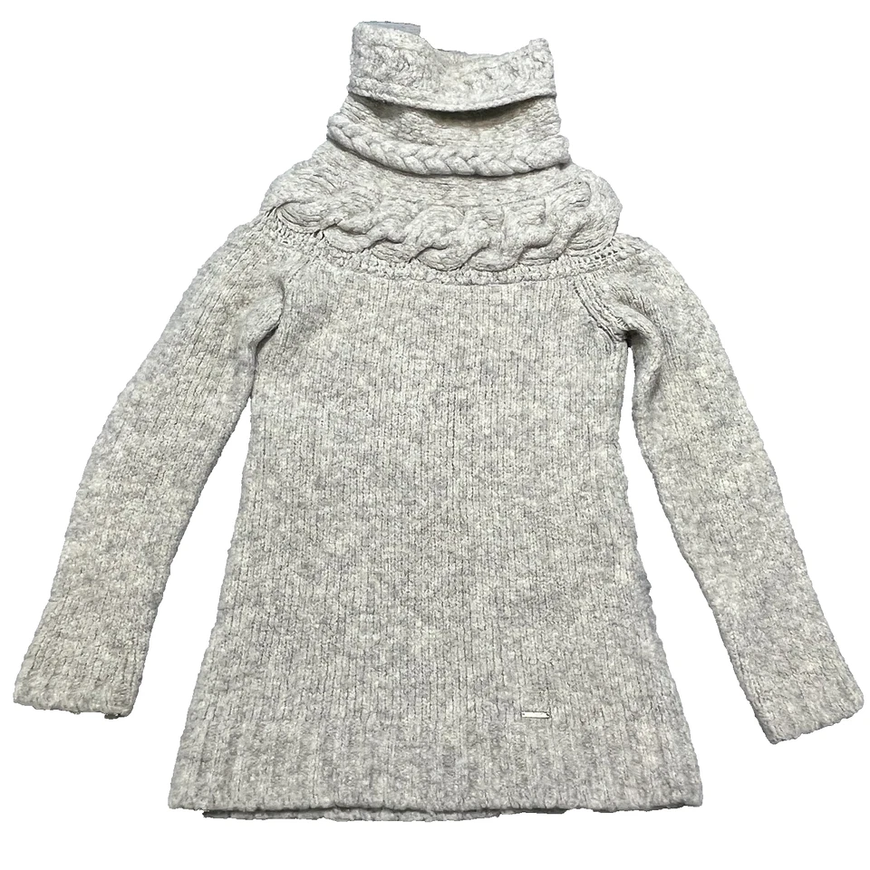 Vestido Suéter Diesel Para Mujer Pequeño Gris Lana Alpaca Chucky Tejido Cuello Alto Foto 1 de 4