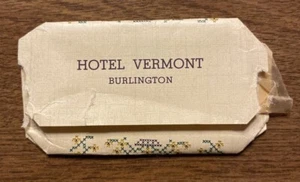 1940s Advertising Hotel Vermont Room Soap Bar Wrapper Burlington VT No Soap C19 - Picture 1 of 12