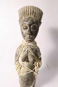 Raro Abron figura de culto mujer embarazada cuentas de vidrio antiguas GB92 39 cm old Abron figure - Imagen 1 de 20