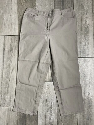 Ruby Rd Crop Stretch Pants Womens Size 10 Mid Rise Beige Tan 31X23 Fast Shipping - Image 1 of 4