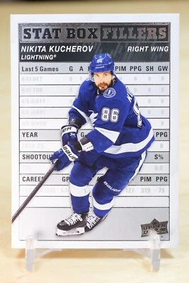 2023-24 Upper Deck Stat Box Fillers #SB-1 Nikita Kucherov - Tampa Bay Lightning - Image 1 of 2