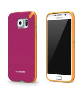 Samsung Galaxy S6 PureGear Slim Shell Case - Sunset Pink - 61100PG - Brand New - Picture 1 of 2