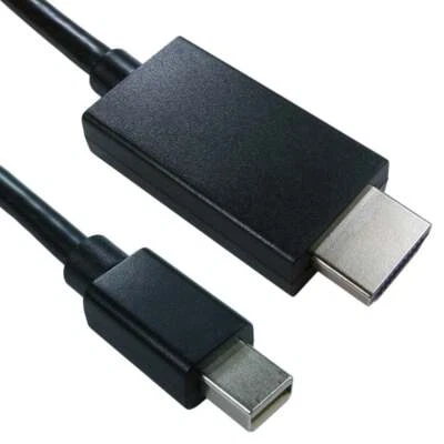 Mini DisplayPort Male to HDMI Male Cable 1m 2m 3m - Image 1 of 3