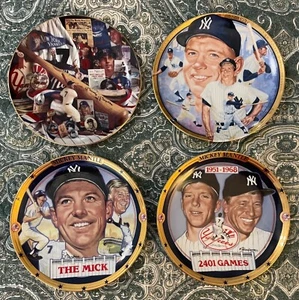 Lot of (4) Mickey Mantle Commemorative Plates - The Hamilton Collection - Picture 1 of 6