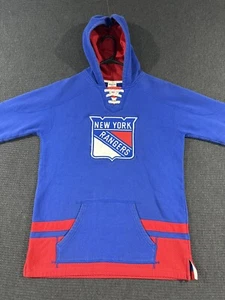 New York Rangers CCM Hoodie Sweatshirt Boys XL 18 Blue NHL - Picture 1 of 12