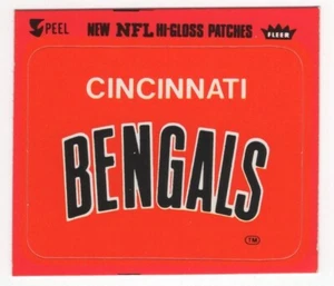 1977 Fleer NFL Team Action Cincinnati Bengals Logo Hi-Gloss Patch - Bild 1 von 1
