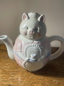 Fitz & Floyd OCI Omnibus Country Pig Teapot - Picture 1 of 13