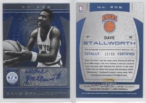 2013-14 Totally Certified Signatures Totally Blue /49 Dave Stallworth #209 Auto