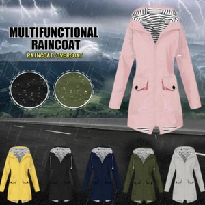 !Womens Waterproof Raincoat Ladies Outdoor Wind Rain Forest Jacket Plus SizeCo · - Picture 1 of 21