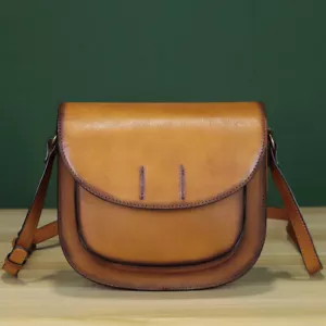 Genuine Leather Small Purse for Women Vintage Shoulder Bag Crossbody Bag Satchel - Picture 1 of 17