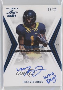 2012 Ultimate Leaf Draft Blue Inscriptions /25 Marvin Jones #MJ1 Rookie Auto RC
