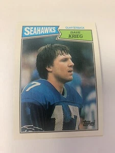 1987 Topps NFL Dave Krieg Seattle Seahawks  - Picture 1 of 1